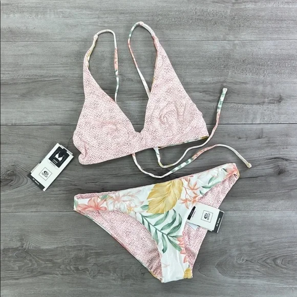 ☀️RIP CURL☀️ LA BONITA RESERVABLE CROP LA BONITA GOOD PANT BIKINI SET - Picture 15 of 16